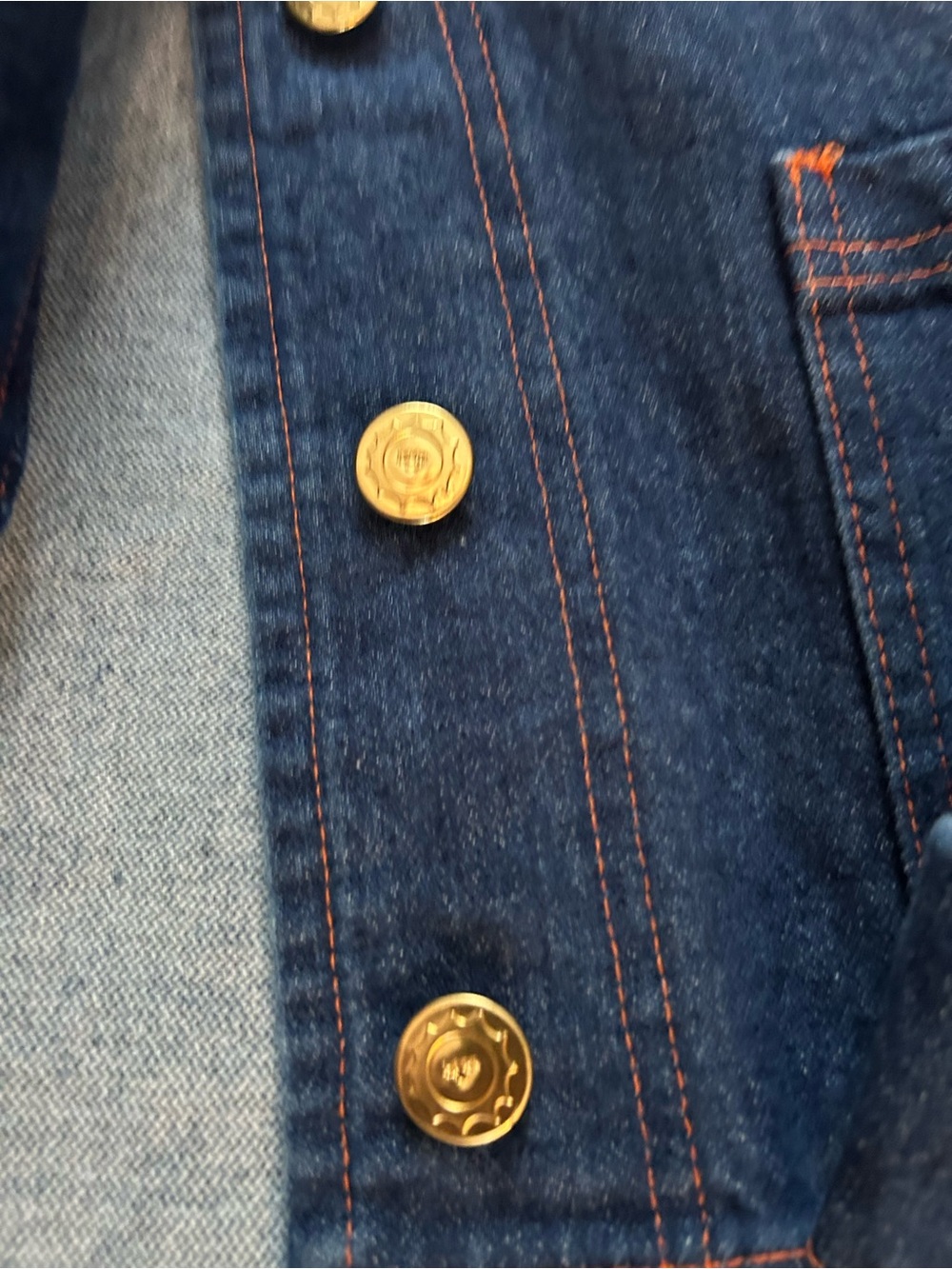 Big Bud Press Poppy Jean Flower Sailor Jacket Size Small denim work button - Picture 5 of 10